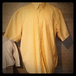 Eddie Bauer Stripped Dress Shirt Wrinkle Resist.